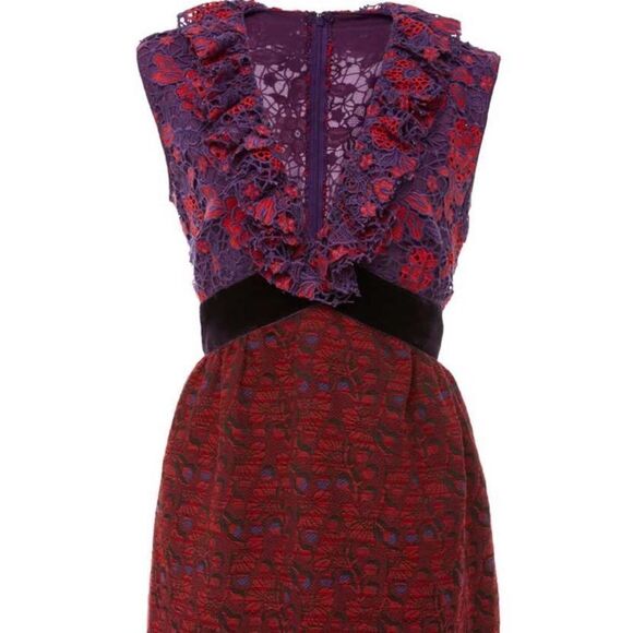 RARE Anna Sui Rouge Floral Embroidery Dress - Picture 13 of 15